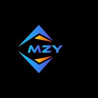 mzy abstraktes Technologie-Logo-Design auf schwarzem Hintergrund. mzy kreative Initialen schreiben Logo-Konzept. vektor