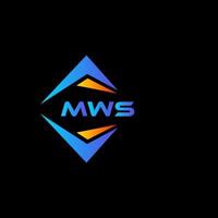 mws abstraktes Technologie-Logo-Design auf schwarzem Hintergrund. mws kreatives Initialen-Buchstaben-Logo-Konzept. vektor