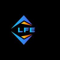 lfe abstraktes Technologie-Logo-Design auf schwarzem Hintergrund. lfe kreatives Initialen-Buchstaben-Logo-Konzept. vektor