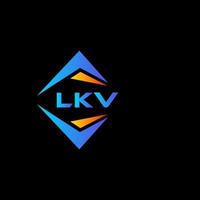 lkv abstraktes Technologie-Logo-Design auf schwarzem Hintergrund. lkv kreative Initialen schreiben Logo-Konzept. vektor