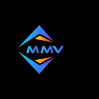 mmv abstraktes Technologie-Logo-Design auf schwarzem Hintergrund. mmv kreatives Initialen-Buchstaben-Logo-Konzept. vektor