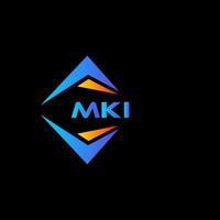 mki abstraktes Technologie-Logo-Design auf schwarzem Hintergrund. mki kreative Initialen schreiben Logo-Konzept. vektor