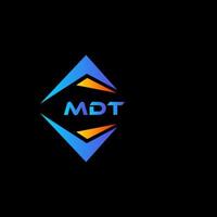 mdt abstraktes Technologie-Logo-Design auf schwarzem Hintergrund. mdt kreatives Initialen-Brief-Logo-Konzept. vektor