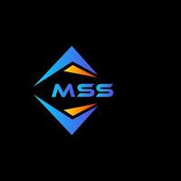 mss abstrakt teknologi logotyp design på svart bakgrund. mss kreativ initialer brev logotyp begrepp. vektor