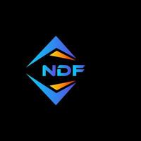 NDF abstraktes Technologie-Logo-Design auf schwarzem Hintergrund. ndf kreative Initialen schreiben Logo-Konzept. vektor