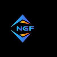 ngf abstraktes Technologie-Logo-Design auf schwarzem Hintergrund. ngf kreative Initialen schreiben Logo-Konzept. vektor