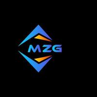 mzg abstraktes Technologie-Logo-Design auf schwarzem Hintergrund. mzg kreative Initialen schreiben Logo-Konzept. vektor