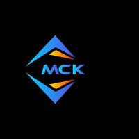 Mck abstraktes Technologie-Logo-Design auf schwarzem Hintergrund. Mck kreatives Initialen-Buchstaben-Logo-Konzept. vektor