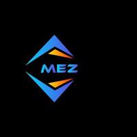 mez abstrakt teknologi logotyp design på svart bakgrund. mez kreativ initialer brev logotyp begrepp. vektor