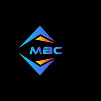 mbc abstraktes Technologie-Logo-Design auf schwarzem Hintergrund. mbc kreative Initialen schreiben Logo-Konzept. vektor