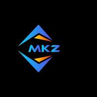 mkz abstraktes Technologie-Logo-Design auf schwarzem Hintergrund. mkz kreative Initialen schreiben Logo-Konzept. vektor