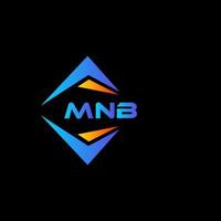 mnb abstraktes Technologie-Logo-Design auf schwarzem Hintergrund. mnb kreative Initialen schreiben Logo-Konzept. vektor