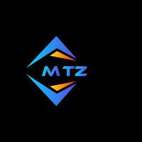 mtz abstraktes Technologie-Logo-Design auf schwarzem Hintergrund. mtz kreatives Initialen-Buchstaben-Logo-Konzept. vektor