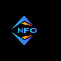 nfo abstrakt teknologi logotyp design på svart bakgrund. nfo kreativ initialer brev logotyp begrepp. vektor