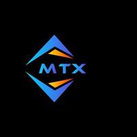 MTX abstraktes Technologie-Logo-Design auf schwarzem Hintergrund. mtx kreatives Initialen-Buchstaben-Logo-Konzept. vektor