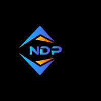 NDP abstraktes Technologie-Logo-Design auf schwarzem Hintergrund. ndp kreatives Initialen-Buchstaben-Logo-Konzept. vektor