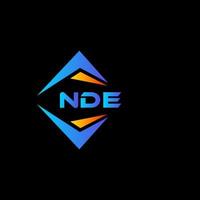 nde abstraktes Technologie-Logo-Design auf schwarzem Hintergrund. nde kreatives Initialen-Buchstaben-Logo-Konzept. vektor