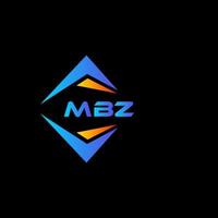 mbz abstrakt teknologi logotyp design på svart bakgrund. mbz kreativ initialer brev logotyp begrepp. vektor