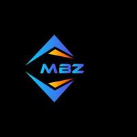 mbz abstraktes Technologie-Logo-Design auf schwarzem Hintergrund. mbz kreative Initialen schreiben Logo-Konzept. vektor