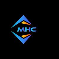 mhc abstraktes Technologie-Logo-Design auf schwarzem Hintergrund. mhc kreatives Initialen-Buchstaben-Logo-Konzept. vektor