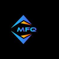 mfq abstraktes Technologie-Logo-Design auf schwarzem Hintergrund. mfq kreative Initialen schreiben Logo-Konzept. vektor