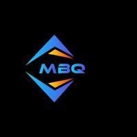 mbq abstraktes Technologie-Logo-Design auf schwarzem Hintergrund. mbq kreative Initialen schreiben Logo-Konzept. vektor