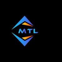 mtl abstraktes Technologie-Logo-Design auf schwarzem Hintergrund. mtl kreatives Initialen-Buchstaben-Logo-Konzept. vektor