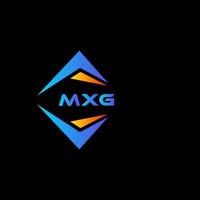 mxg abstraktes Technologie-Logo-Design auf schwarzem Hintergrund. mxg kreatives Initialen-Buchstaben-Logo-Konzept. vektor