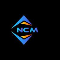 ncm abstrakt teknologi logotyp design på svart bakgrund. ncm kreativ initialer brev logotyp begrepp. vektor