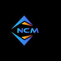 ncm abstraktes Technologie-Logo-Design auf schwarzem Hintergrund. ncm kreative Initialen schreiben Logo-Konzept. vektor