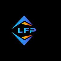 lfp abstraktes Technologie-Logo-Design auf schwarzem Hintergrund. lfp kreatives Initialen-Buchstaben-Logo-Konzept. vektor