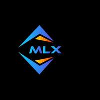 mlx abstraktes Technologie-Logo-Design auf schwarzem Hintergrund. mlx kreatives Initialen-Buchstaben-Logo-Konzept. vektor