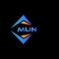 mun abstraktes Technologie-Logo-Design auf schwarzem Hintergrund. mun kreative Initialen schreiben Logo-Konzept. mun abstraktes Technologie-Logo-Design auf schwarzem Hintergrund. mun kreative Initialen schreiben Logo-Konzept. vektor