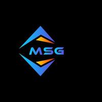 msg abstraktes Technologie-Logo-Design auf schwarzem Hintergrund. msg kreative Initialen schreiben Logo-Konzept. vektor