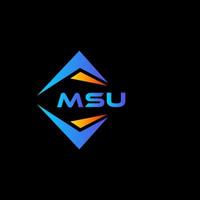 msu abstraktes Technologie-Logo-Design auf schwarzem Hintergrund. msu kreatives Initialen-Brief-Logo-Konzept. vektor