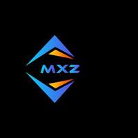 mxz abstrakt teknologi logotyp design på svart bakgrund. mxz kreativ initialer brev logotyp begrepp. vektor