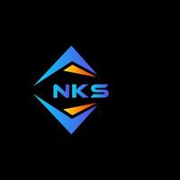 nks abstraktes Technologie-Logo-Design auf schwarzem Hintergrund. nks kreatives Initialen-Buchstaben-Logo-Konzept. vektor