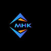 mhk abstraktes Technologie-Logo-Design auf schwarzem Hintergrund. mhk kreatives Initialen-Brief-Logo-Konzept. vektor