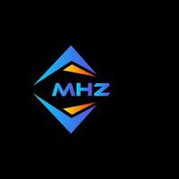 Mhz abstraktes Technologie-Logo-Design auf schwarzem Hintergrund. Mhz kreatives Initialen-Buchstaben-Logo-Konzept. vektor