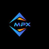 mpx abstraktes Technologie-Logo-Design auf schwarzem Hintergrund. mpx kreatives Initialen-Buchstaben-Logo-Konzept. vektor