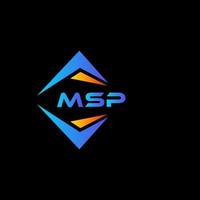 MSP abstraktes Technologie-Logo-Design auf schwarzem Hintergrund. msp kreatives Initialen-Buchstaben-Logo-Konzept. vektor