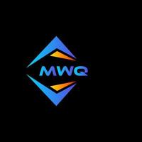 mwq abstrakt teknologi logotyp design på svart bakgrund. mwq kreativ initialer brev logotyp begrepp. vektor