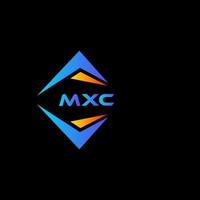 mxc abstrakt teknologi logotyp design på svart bakgrund. mxc kreativ initialer brev logotyp begrepp. vektor