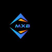 mxb abstraktes Technologie-Logo-Design auf schwarzem Hintergrund. mxb kreative Initialen schreiben Logo-Konzept. vektor