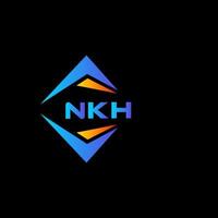 nkh abstraktes Technologie-Logo-Design auf schwarzem Hintergrund. nkh kreative Initialen schreiben Logo-Konzept. vektor