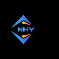 nhy abstraktes Technologie-Logo-Design auf schwarzem Hintergrund. nhy kreative Initialen schreiben Logo-Konzept. vektor