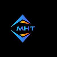 mht abstraktes Technologie-Logo-Design auf schwarzem Hintergrund. mht kreatives Initialen-Buchstaben-Logo-Konzept. vektor