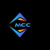mcc abstraktes Technologie-Logo-Design auf schwarzem Hintergrund. mcc kreatives Initialen-Buchstaben-Logo-Konzept. vektor