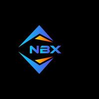 nbx abstrakt teknologi logotyp design på svart bakgrund. nbx kreativ initialer brev logotyp begrepp. vektor