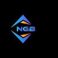 ngb abstraktes Technologie-Logo-Design auf schwarzem Hintergrund. NGB kreatives Initialen-Buchstaben-Logo-Konzept. vektor